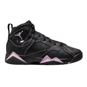 Air Jordan Black Purple Sneaker Leather High Top Shoe Basketball Athletic 5Y